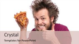  Presentation with haircut - PPT layouts enhanced with funny haircut happy hungry background and a soft green colored foreground