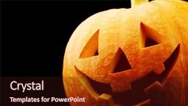  Presentation with black jack - Cool new slides with funny halloween jack o' lantern backdrop and a  colored foreground