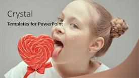  Presentation with glitter - Presentation theme with funny-happy-girl-with-cute background and a light gray colored foreground