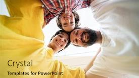  Presentation with family - Slide deck enhanced with funny-happy-group-of-family background and a yellow colored foreground