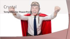  Presentation with hero - PPT theme having military leadership - funny hero isolated background and a lemonade colored foreground