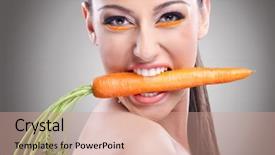  Presentation with image of car racing - Slide set enhanced with funny image of woman showing background and a  colored foreground