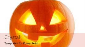  Presentation with lantern - PPT theme featuring funny-jack-o-lantern-halloween background and a  colored foreground