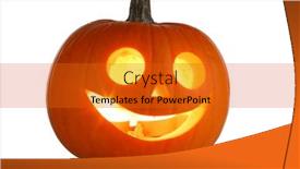  Presentation with lantern - Slide set enhanced with funny-jack-o-lantern-halloween and a gold colored foreground