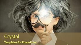  Presentation with early education - Presentation theme enhanced with funny-kid-in-glasses background and a tawny brown colored foreground