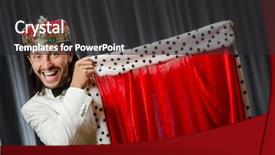  Presentation with king crown - Presentation design with funny king wearing crown background and a dark gray colored foreground