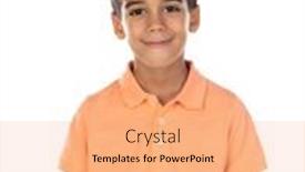  Presentation with black child - Presentation theme having funny-latin-small-child background and a coral colored foreground