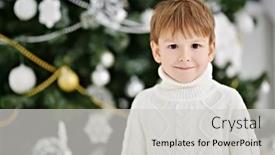  Presentation with next year - Presentation theme with funny-little-boy-in-winter background and a light gray colored foreground