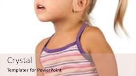  Presentation with girl model - Colorful PPT theme enhanced with funny little girl good for borders of articles or websites beautiful caucasian model isolated on white background backdrop and a lemonade colored foreground