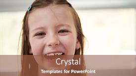  Presentation with funny - PPT layouts featuring funny-little-girl-without-tooth background and a tawny brown colored foreground