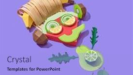  Presentation with colorful music - Slide deck with funny-little-man-handmade background and a light blue colored foreground