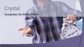  Presentation with whiteboard - Presentation design consisting of funny-male-teacher-in-front background and a sky blue colored foreground