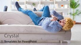  Presentation with funny - Cool new slides with funny-man-singing-songs backdrop and a  colored foreground