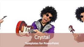  Presentation with guitar - Presentation design enhanced with funny man with small guitar background and a  colored foreground