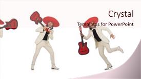  Presentation with suit guitar - Presentation design enhanced with funny mexican in suit holding background and a lemonade colored foreground