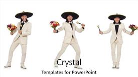  Presentation with mexican - Colorful PPT theme enhanced with funny mexican in suit holding backdrop and a cream colored foreground