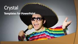  Presentation with music singing - Audience pleasing slides consisting of funny mexican singing in karaoke backdrop and a dark gray colored foreground