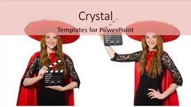  Presentation with interstellar movie blackhole - Cool new slide deck with funny mexican with movie board backdrop and a coral colored foreground