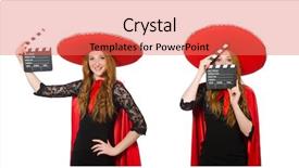  Presentation with movie - Amazing presentation having funny mexican with movie board backdrop and a coral colored foreground