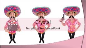  Presentation with mexican - Slide deck featuring funny mexican with sombrero hat background and a lemonade colored foreground