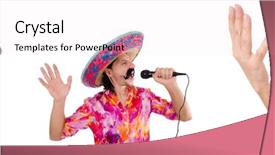  Presentation with mexican - Presentation design having funny mexican with sombrero hat background and a lemonade colored foreground