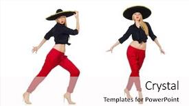  Presentation with mexican - Presentation theme enhanced with funny mexican with sombrero hat background and a white colored foreground