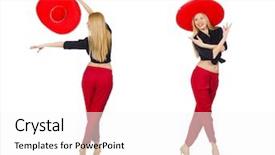  Presentation with mexican cooking - PPT theme with funny mexican with sombrero hat background and a white colored foreground