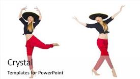  Presentation with mexican - Cool new slides with funny mexican with sombrero hat backdrop and a white colored foreground