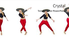  Presentation with mexican - Slide deck featuring funny mexican with sombrero hat background and a cool aqua colored foreground