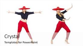  Presentation with mexican police - Beautiful PPT layouts featuring funny mexican with sombrero hat backdrop and a white colored foreground