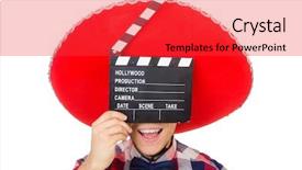  Presentation with mexican - Slides enhanced with funny mexican with sombrero hat background and a red colored foreground