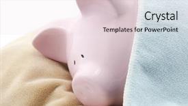  Presentation with piggy bank - Audience pleasing PPT theme consisting of funny money - sleeping piggy bank backdrop and a lemonade colored foreground
