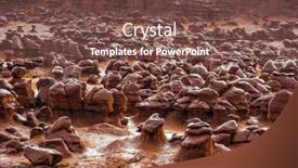  Presentation with sandstone - PPT theme having funny-mushrooms-of-red-brown background and a tawny brown colored foreground