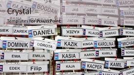  Presentation with name - Slides featuring car title - funny name plates background and a light gray colored foreground