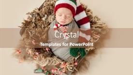  Presentation with christmas candy - Colorful theme enhanced with funny-newborn-in-christmas-hat backdrop and a coral colored foreground