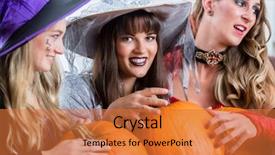  Presentation with witches - Theme with funny party costumes while act background and a red colored foreground