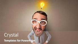  Presentation with lighting - Amazing slide set having funny-person-with-big-head backdrop and a coral colored foreground