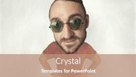  Presentation with head - Cool new presentation theme with funny-person-with-big-head backdrop and a coral colored foreground