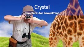  Presentation with crazy - Cool new presentation design with funny-picture-crazy-wildlife-photographer backdrop and a ocean colored foreground