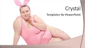  Presentation with rabbit - Cool new PPT theme with funny picture of a plus backdrop and a white colored foreground