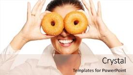  Presentation with young children playing - Cool new slides with funny picture of a young backdrop and a lemonade colored foreground