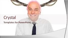  Presentation with antlers - Cool new slide deck with funny picture of an stupid backdrop and a sky blue colored foreground