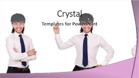  Presentation with pilot - Presentation theme having funny pilot isolated on white background and a cool aqua colored foreground