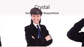  Presentation with medical pill medicine white blue - Slide deck enhanced with funny pilot isolated on white background and a coral colored foreground