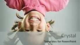  Presentation with hair - Slide deck featuring funny-portrait-of-kid background and a light gray colored foreground