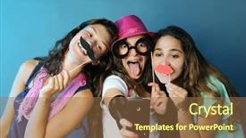  Presentation with funny - Amazing slide set having funny portrait backdrop and a tawny brown colored foreground