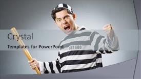  Presentation with prison - Amazing presentation having funny prison inmate in concept backdrop and a light gray colored foreground