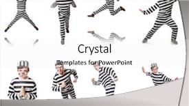  Presentation with prison - Amazing presentation theme having funny prison inmate in concept backdrop and a  colored foreground