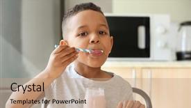  Presentation with africas cute - Presentation theme consisting of funny products - cute african american boy drinking background and a coral colored foreground