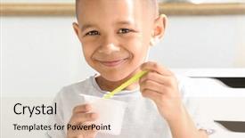  Presentation with eating - Beautiful PPT layouts featuring funny products - cute african american boy eating backdrop and a lemonade colored foreground